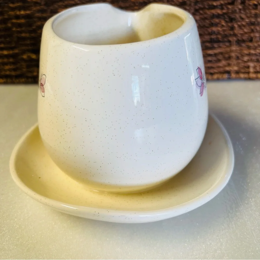 Franciscan Duet Pattern Vintage Gravy Boat Bowl With Under-plate Earthenware